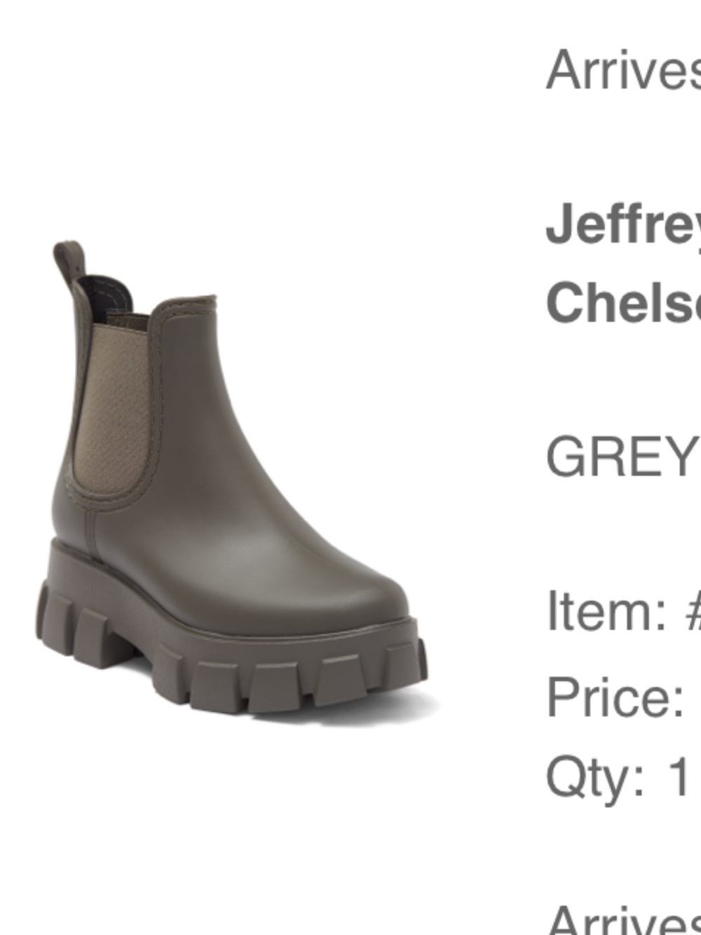 Jeffrey Campbell Chunky Chelsea Booties - Grey matte